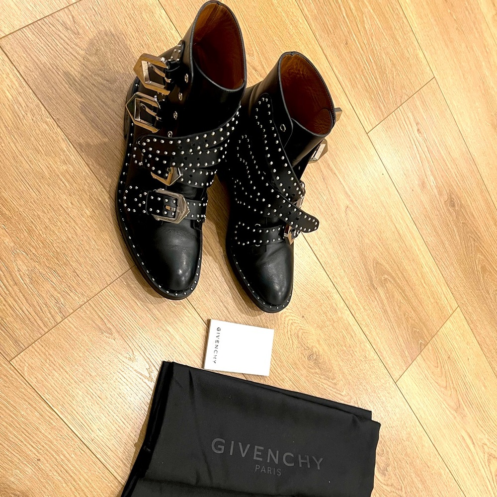 Givenchy Black Studded Elegant Boots (Says Size 35 but fits like 36.5)